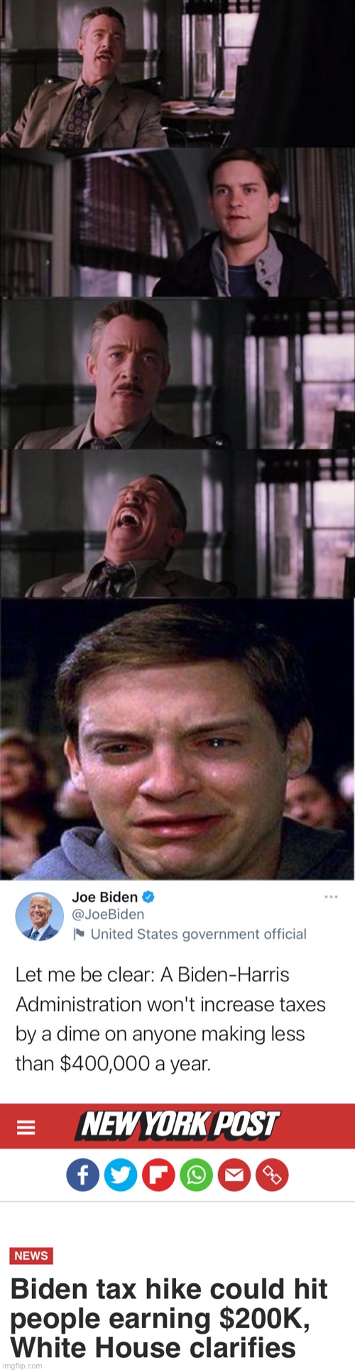 image tagged in memes,peter parker cry | made w/ Imgflip meme maker