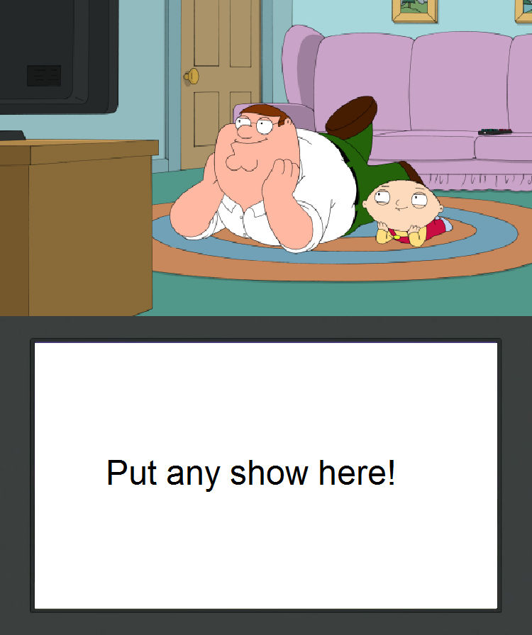 Peter and Stewie watch a blank meme Blank Meme Template