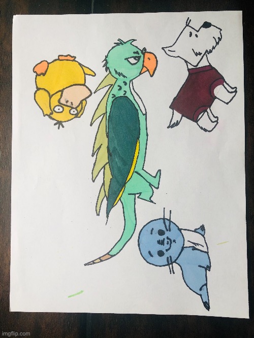 The lizard parrot was for science, the rest was boredom | image tagged in wanna know something kinda embarrassing,psyduck took the longest,and looks the worst,pretty sure psyduck doesnt have a tail | made w/ Imgflip meme maker