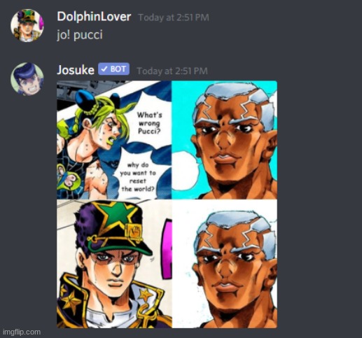 Image tagged in jojo's bizarre adventure,jojo meme,shitpost,if you are  reading the tags you have accepted eternal death - Imgflip