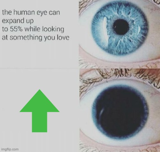 Eye pupil expand | image tagged in eye pupil expand | made w/ Imgflip meme maker