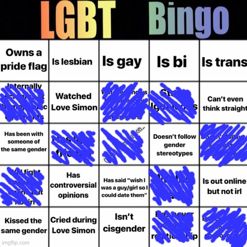 LGBTQ bingo | image tagged in lgbtq bingo | made w/ Imgflip meme maker