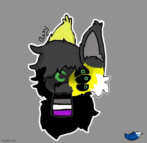 A lil bit of Art for Azzy! Hope you like it! UwU | image tagged in done all on computer,rip my hands,took 3 hours,qwq | made w/ Imgflip meme maker