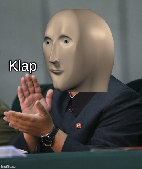 Meme man clap | image tagged in meme man clap | made w/ Imgflip meme maker