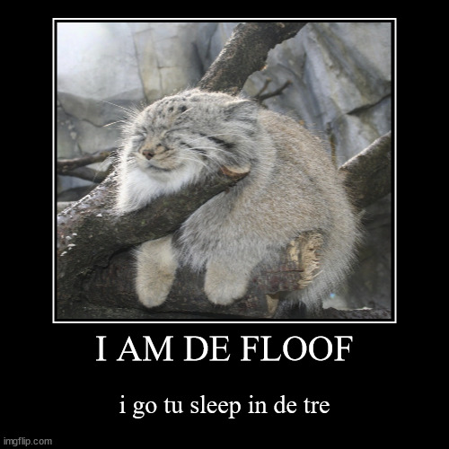 Chonky Tree boi | image tagged in funny,demotivationals,pallas cat | made w/ Imgflip demotivational maker