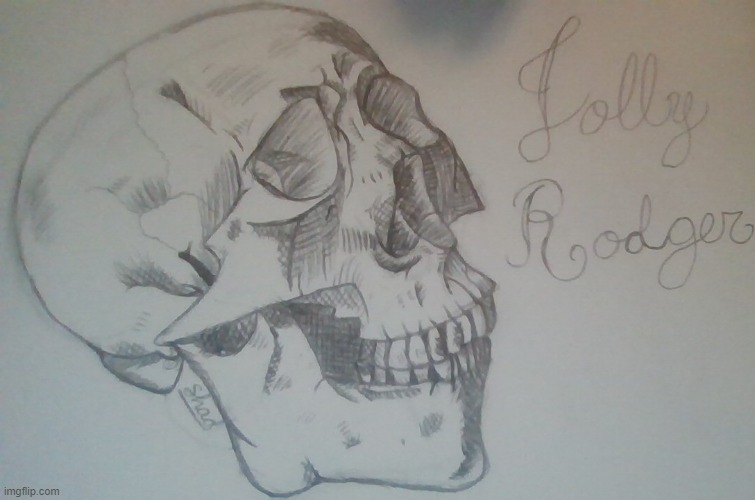 We drew skulls in art class today, and I really liked the result of mine, so I thought I'd share. :) | image tagged in drawings,drawing,skull,idiot skull | made w/ Imgflip meme maker