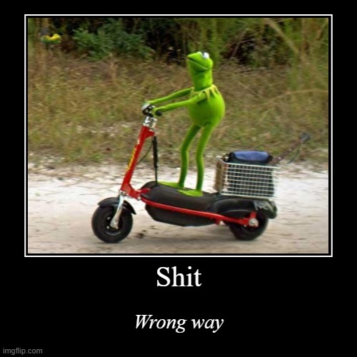 Kermit shit wrong way Blank Meme Template
