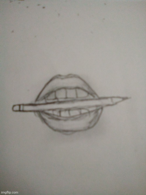 Tell me what you think! | image tagged in drawing,lips | made w/ Imgflip meme maker