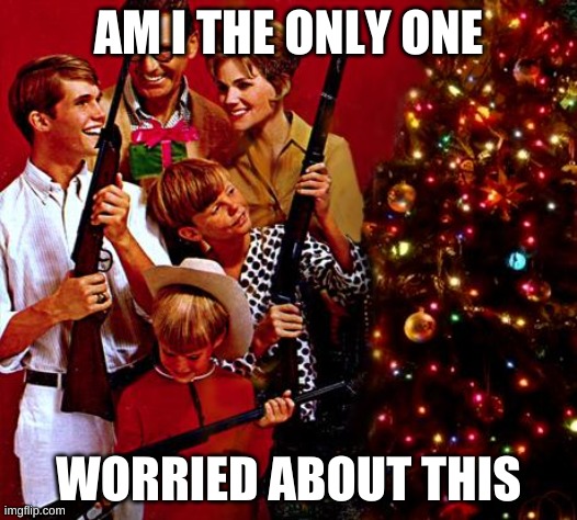 Gather Your Family Gunners 'Round The X-Mas Tree! | AM I THE ONLY ONE; WORRIED ABOUT THIS | image tagged in gather your family gunners 'round the x-mas tree | made w/ Imgflip meme maker