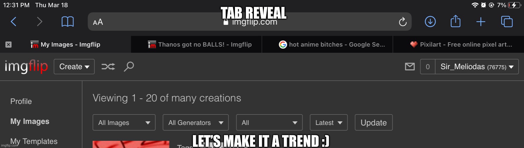Let’s make it a trend :) | TAB REVEAL; LET’S MAKE IT A TREND :) | image tagged in disney killed star wars,star wars kills disney,imgflip trends,tab reveal | made w/ Imgflip meme maker