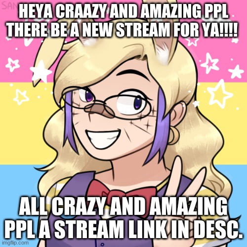 https://imgflip.com/m/Awesome_Crazy_Ppl | HEYA CRAAZY AND AMAZING PPL THERE BE A NEW STREAM FOR YA!!!! ALL CRAZY AND AMAZING PPL A STREAM LINK IN DESC. | image tagged in new_stream | made w/ Imgflip meme maker