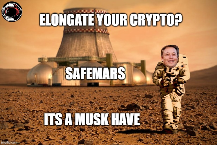SAFEMARS |  ELONGATE YOUR CRYPTO? SAFEMARS; ITS A MUSK HAVE | image tagged in cryptocurrency,fun,elon musk,mars | made w/ Imgflip meme maker
