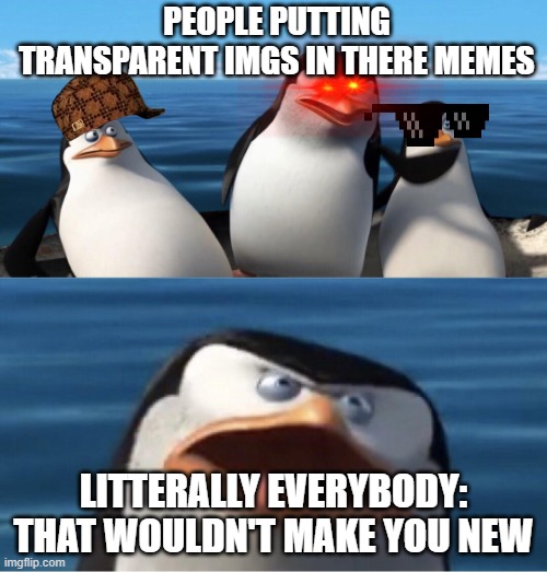 ITS TRUE THO | PEOPLE PUTTING TRANSPARENT IMGS IN THERE MEMES; LITTERALLY EVERYBODY: THAT WOULDN'T MAKE YOU NEW | image tagged in wouldn't that make you | made w/ Imgflip meme maker