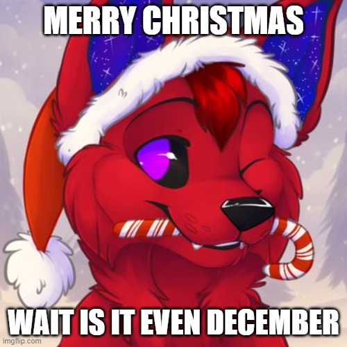 Merry christmas or whatever | MERRY CHRISTMAS; WAIT IS IT EVEN DECEMBER | image tagged in furry cringe | made w/ Imgflip meme maker