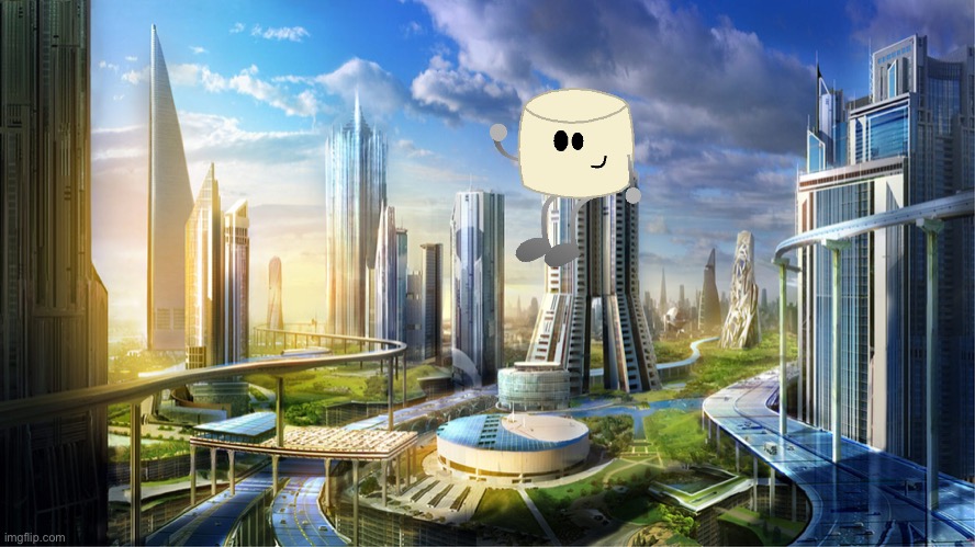 Futuristic city | image tagged in futuristic city | made w/ Imgflip meme maker