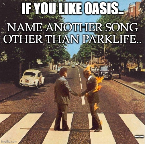 IF YOU LIKE OASIS.. NAME ANOTHER SONG OTHER THAN PARKLIFE.. NOSEY TWAT | image tagged in the rolling stones | made w/ Imgflip meme maker