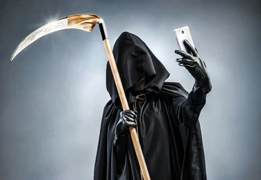High Quality Grim reaper selfie Blank Meme Template