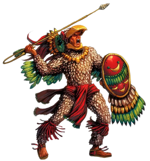 High Quality Aztec eagle warrior transparent Blank Meme Template