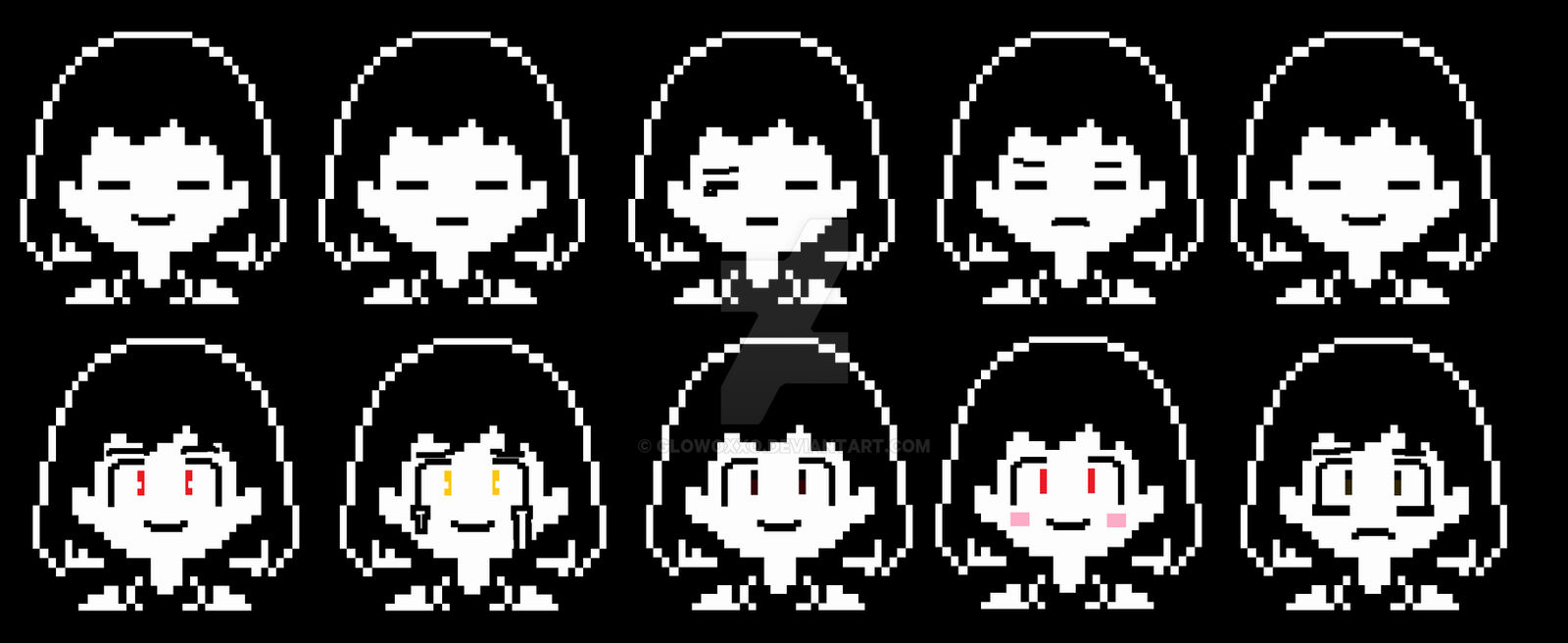 Frisk and Chara Talking Sprites Blank Meme Template