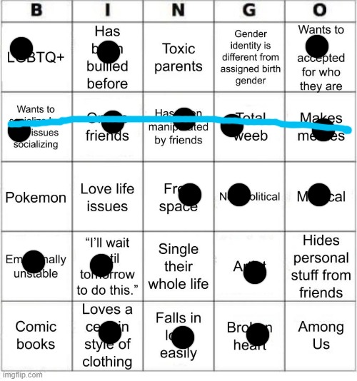 rawr | image tagged in jer-sama's bingo | made w/ Imgflip meme maker