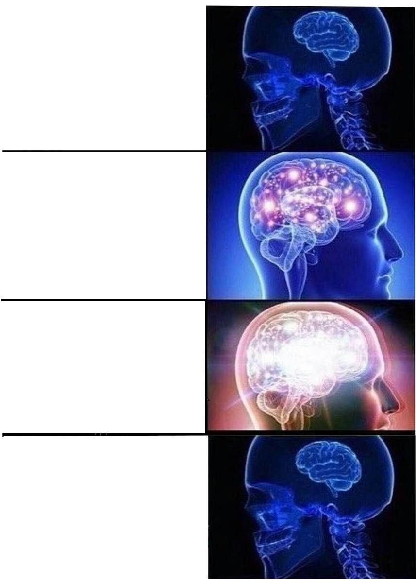 High Quality brain expanding Blank Meme Template