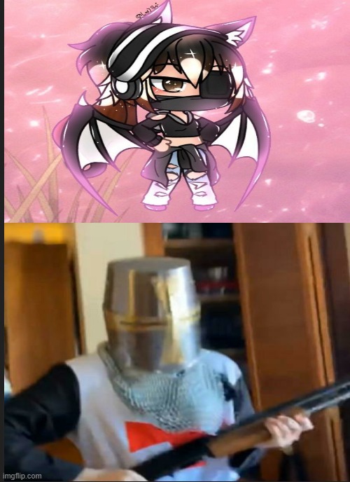 i did not give you permission to exist....INFIDEL | image tagged in crusader,gacha life,heresy,infidels | made w/ Imgflip meme maker