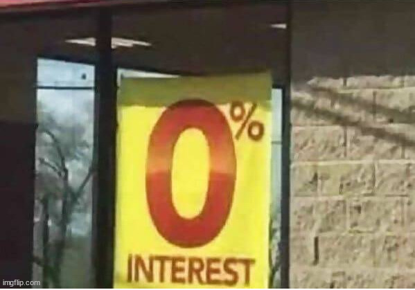 0% Interest Blank Meme Template