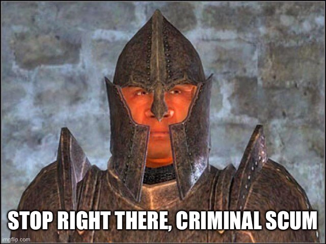 Stop Right There, Criminal Scum! | STOP RIGHT THERE, CRIMINAL SCUM | image tagged in stop right there criminal scum | made w/ Imgflip meme maker