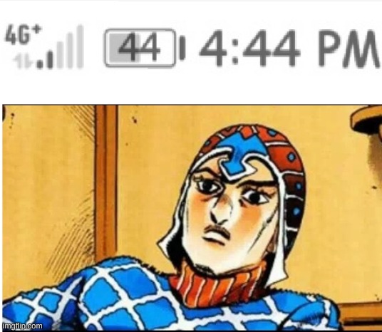 4 is cursed | image tagged in number 4,mista,jojo's bizarre adventure | made w/ Imgflip meme maker