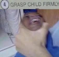 Grasp child firmly Blank Meme Template