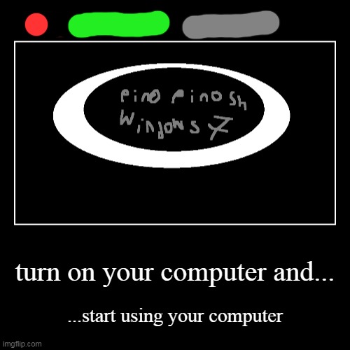 PinoPinosh computer tutorial | image tagged in funny,demotivationals | made w/ Imgflip demotivational maker