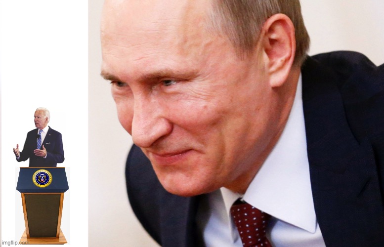 China Joe is a big joke to President Putin. | image tagged in joe biden,creepy joe biden,biden,vladimir putin | made w/ Imgflip meme maker