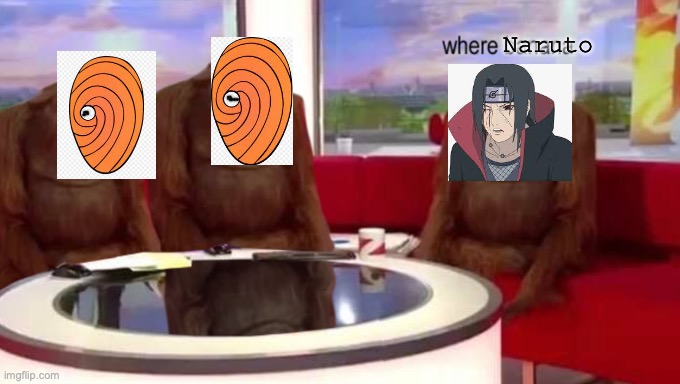 Itachi | Naruto | image tagged in where banana | made w/ Imgflip meme maker