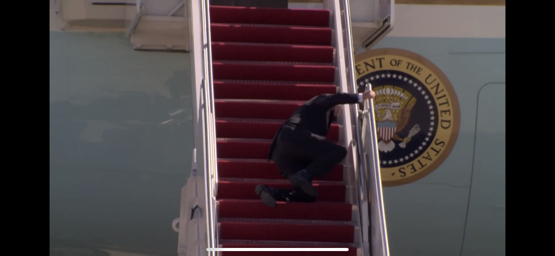 Biden Falling Down Stairs Blank Meme Template