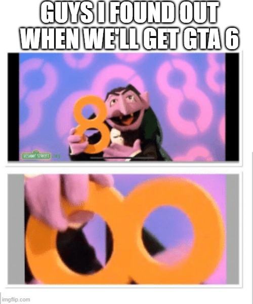 Did I just find out when GTA 6 will be released? | GUYS I FOUND OUT WHEN WE'LL GET GTA 6 | image tagged in meme,gta 6 | made w/ Imgflip meme maker