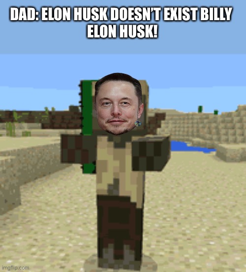 Elon husk | DAD: ELON HUSK DOESN’T EXIST BILLY 
ELON HUSK! | image tagged in elon musk,elon husk | made w/ Imgflip meme maker