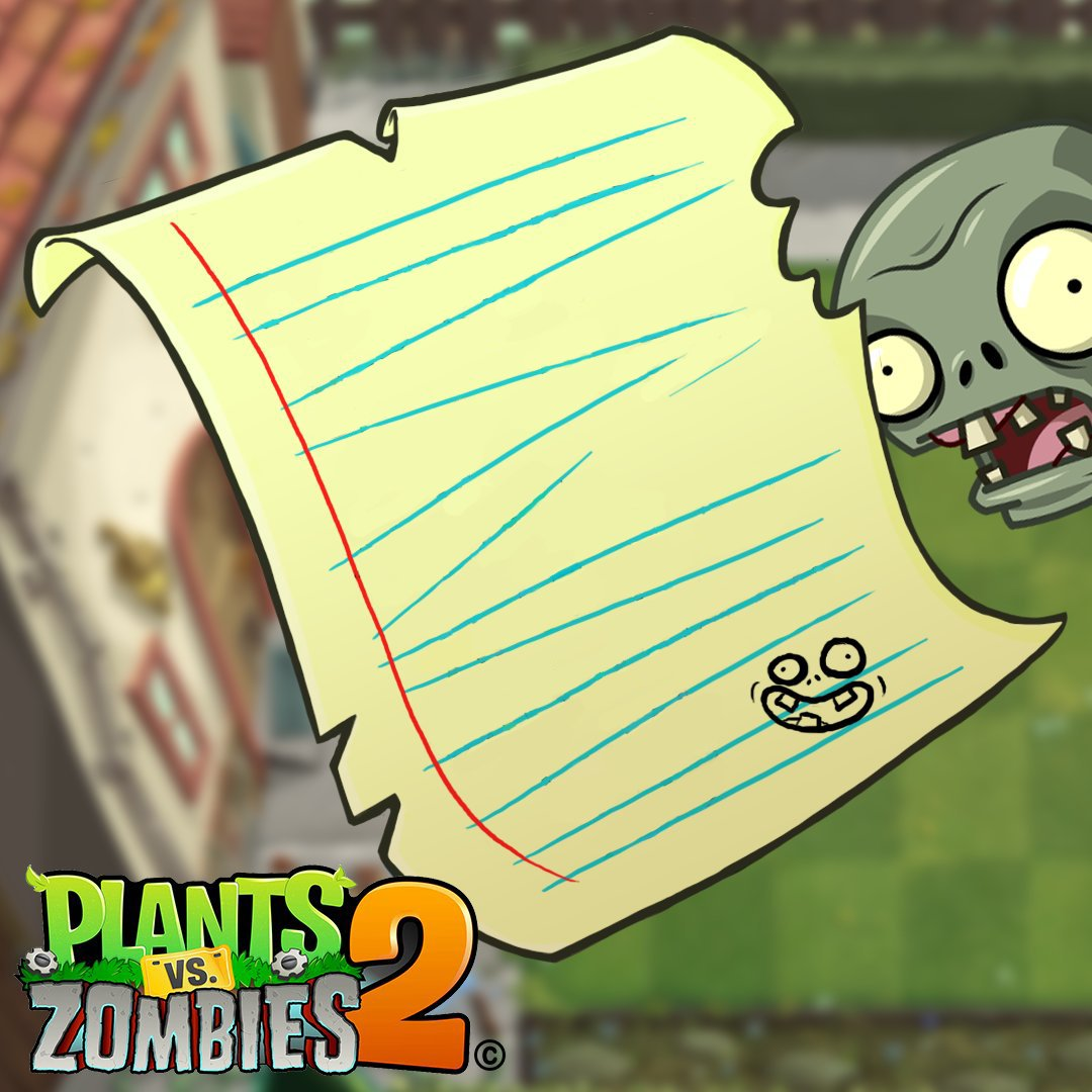 High Quality PvZ note Blank Meme Template