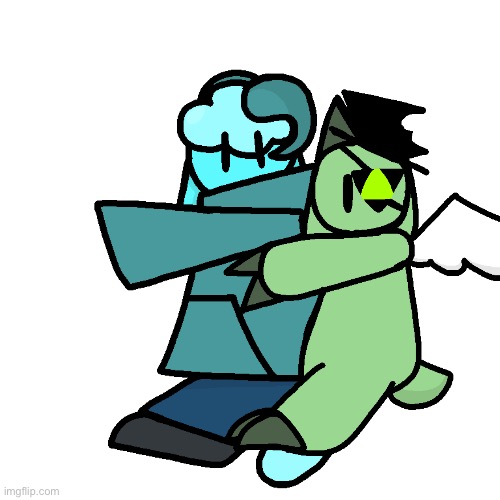 He’s being spooned. | image tagged in leg sparky | made w/ Imgflip meme maker