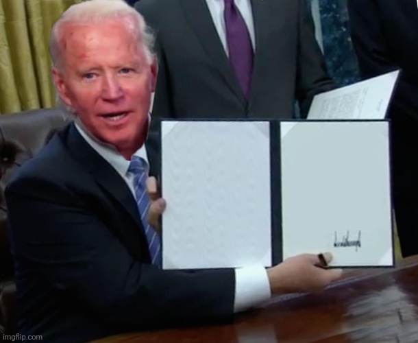 High Quality Biden executive order Blank Meme Template