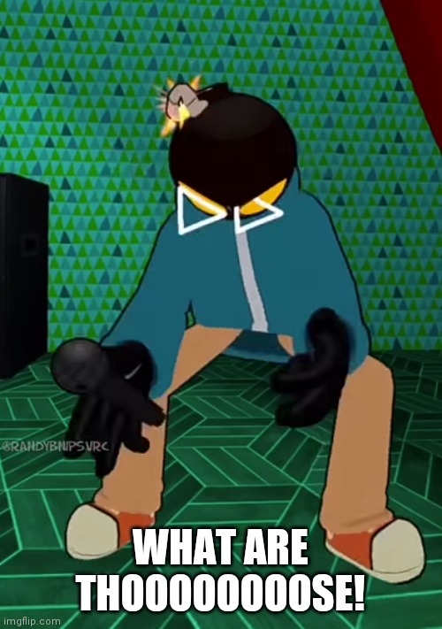 Credit goes to (Randy_Butternips) | WHAT ARE THOOOOOOOOSE! | image tagged in bruh | made w/ Imgflip meme maker