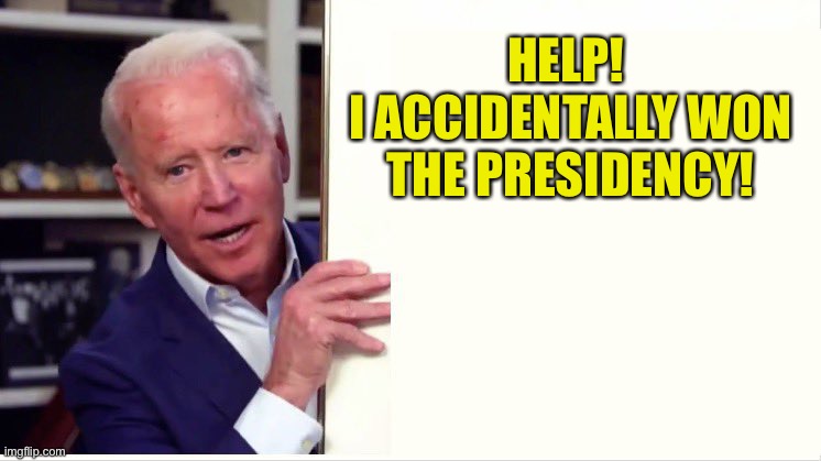 Quiet Please | HELP! 
I ACCIDENTALLY WON THE PRESIDENCY! | image tagged in biden behind his wall,quiet baby,malcolm me,malcolm maclaren | made w/ Imgflip meme maker