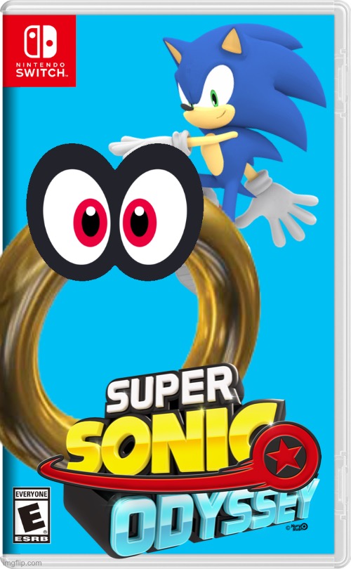 Super SONIC odyssey......... | image tagged in sonic the hedgehog,super mario odyssey | made w/ Imgflip meme maker
