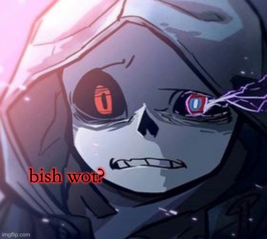 another new temp | image tagged in dust sans bish wot | made w/ Imgflip meme maker