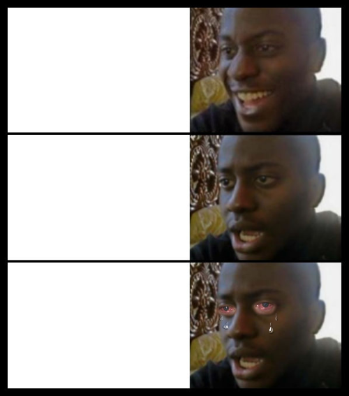 really disappointed black guy Blank Meme Template