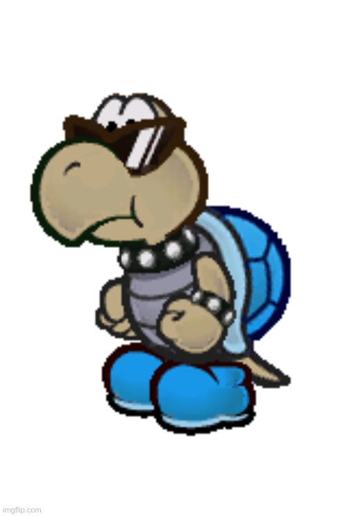 cool blue koopa troopa paper mario | image tagged in cool blue koopa troopa paper mario | made w/ Imgflip meme maker