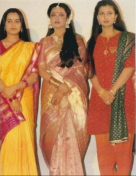 Rekha, Padmini, Poonam Blank Meme Template