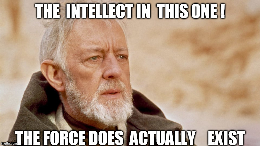 THE  INTELLECT IN  THIS ONE ! THE FORCE DOES  ACTUALLY    EXIST | made w/ Imgflip meme maker