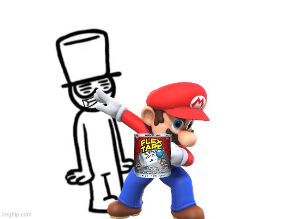Mario silences the everybody do the flop guy with flex take and survives.mp3 | image tagged in blank white template | made w/ Imgflip meme maker
