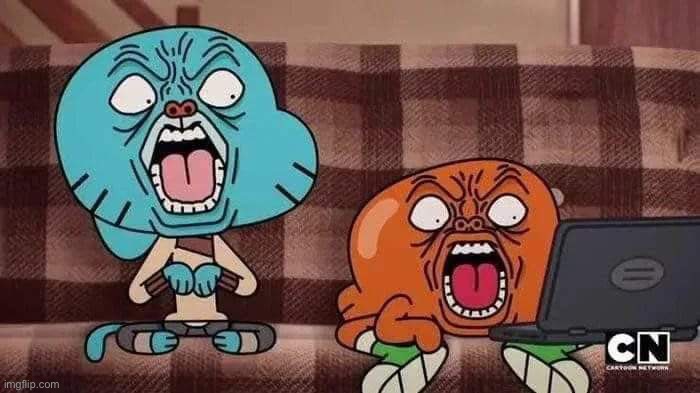 Mortified Gumball | image tagged in mortified gumball | made w/ Imgflip meme maker