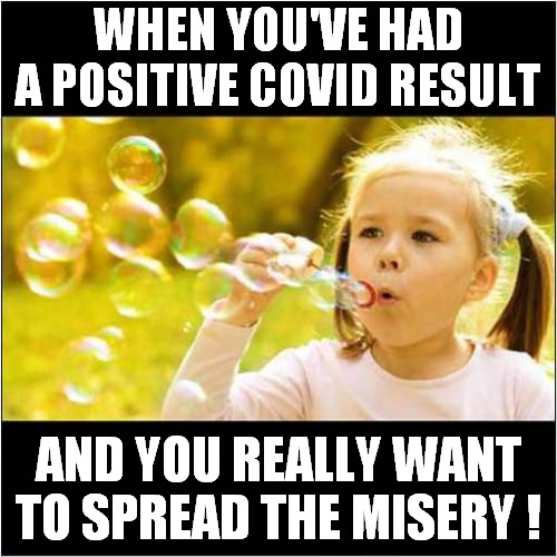 I Want You In My 'Bubble' ? | WHEN YOU'VE HAD A POSITIVE COVID RESULT; AND YOU REALLY WANT TO SPREAD THE MISERY ! | image tagged in covid,bubbles,dark humour | made w/ Imgflip meme maker